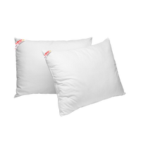 Two white shimul tule pillows on a white background