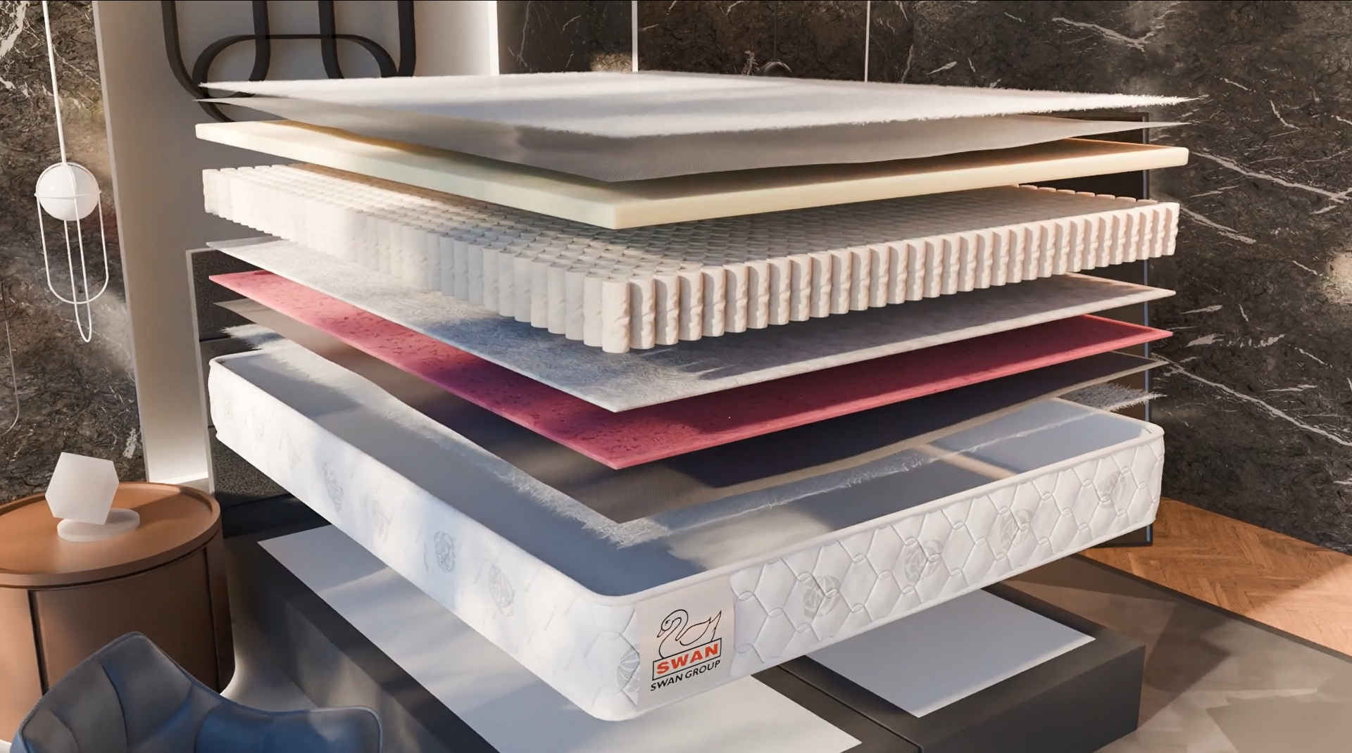 Load video: Swan Mattress