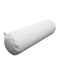 White color swan side pillow on a white background